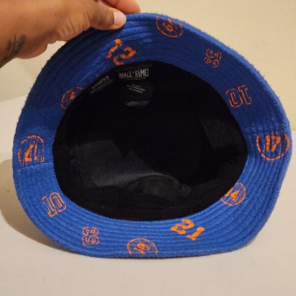 NY Knicks Colorway Fleece Bucket Hat Unisex Print Sample By Hall Of Fame - Picture 4 of 8